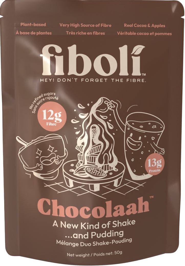 Fiboli Chocolaah packaging on a white background