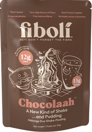 Fiboli Chocolaah packaging on a white background