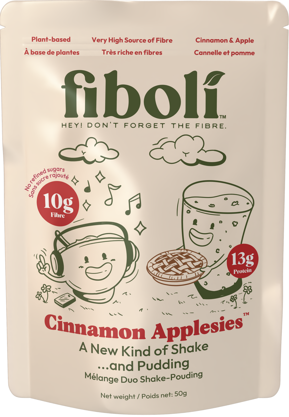 Fiboli Cinnamon Applesies packaging on a white background