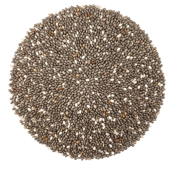 Pile of chia seeds