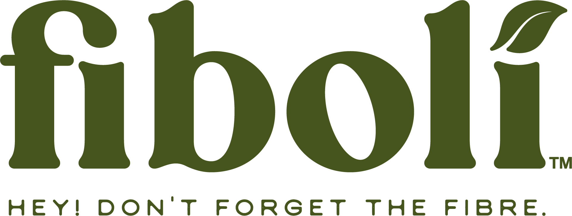 Fiboli logo with tagline 'Hey! Don't forget the fibre.'